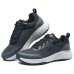 Skechers Outlets Anti-Slip Wear-Resistant Low-Top Casual Shoes Men's Black Blue Black Blue, 45.5