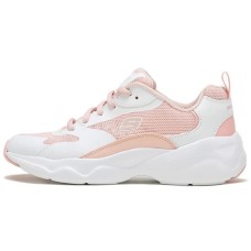Skechers D Lites Low Running Shoes White/Pink Women's 36