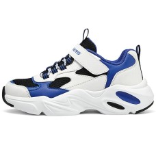 Skechers Kids' Casual Shoes Kids White Black Blue, 28.5