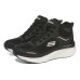 Skechers D'Lux Walker Cushioned Wear-Resistant Breathable Mid-Top Casual Shoes Women's Black 35