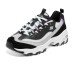 Skechers D'LITES 1.0 Anti-Slip Wear-Resistant Low-Top Chunky Sneakers Women's Black Purple Черно-фиолетовый, 35