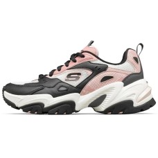 Skechers Stamina V2 Low Top Running Shoes Pink/Black Women's 35.5
