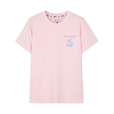 Skechers T Shirt Women's Chalk Pink White Limestone Pink, XL