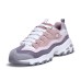 Skechers DLITES Durable Breathable Low-Top Casual Shoes Women's Pink Gray White Pink/Gray White, 39