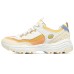 Skechers I-Conik Cushioning Anti-Slip And Wear-Resistant Low-Top Chunky Sneakers Women's White Yellow 35.5