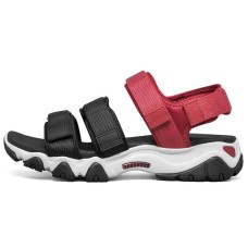 Skechers D'Lites 2.0 Sandals Black/Red/White Women's 35