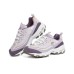 Skechers D'LITES 1.0 Milk Tea Bear Cushioning Anti-Slip And Wear-Resistant Low-Top Chunky Sneakers Women's White Purple 35.5