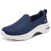 Skechers WOMEN'S GO WALK Anti-Slip Wear-Resistant Low-Top Casual Shoes Women's Blue White Синий Белый, 35