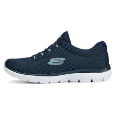 Skechers Cushioning Anti-Slip And Wear-Resistant Low-Top Running Shoes Women's Blue темно-синий/светло-голубой, 35