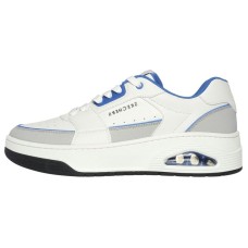 Skechers Anti-Slip Wear-Resistant Low-Top Running Shoes Men's White Blue White blue, 41