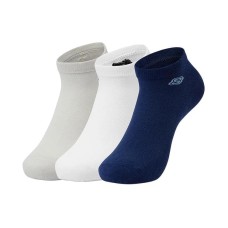Skechers Ankle Socks Unisex 3 Pack 3 Pack (Bright White/Silver Gray/Dark Blue/03BE), S