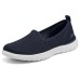 Skechers Go Walk Fle Non-slip Wear-resistant Shock Absorption Low-Top Casual Shoes Women's White Blue 35