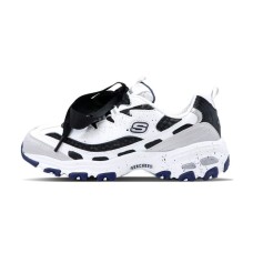 Skechers D'LITES 1.0 Cushioning Slip Resistant Coverage Support Low Top Chunky Sneakers Women's Black White Серый, 35