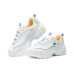 Skechers D'LITES 1.0 Anti-Slip And Wear-Resistant Breathable Low-Top Casual Shoes White green, 36.5