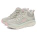 Skechers D'Lux Walker Cushioning Slip Resistant Mid Top Casual Shoes Women's Gray 37