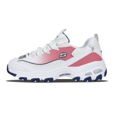 Skechers D'LITES 1.0 Breathable Cushioning Moisture-Wicking Coverage Low-Top Chunky Sneakers Women's Red White white red, 39