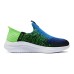 Skechers SKECHERS GIRLS Slip-Resistant Cushioning Kids Lifestyle Shoes Blue Black Green Teenagers Black Blue/Lemon, 31