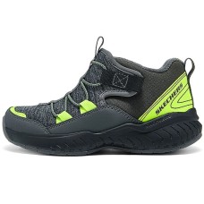 Skechers Anti Slip Wear Resistant Mid Top Kids' Boots Charcoal Gray Lemon Kids' Charcoal Gray/Lemon, 32
