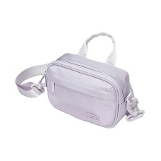 Skechers Fabric Camera Bag Portable Crossbody Bag Shoulder Bag Unisex Tranquil Orchid Purple Quiet Violet, Small Size