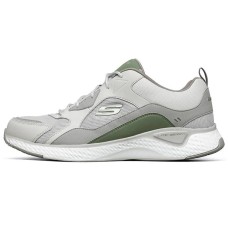 Skechers Solar Fuse Cushioning Anti-Slip And Wear-Resistant Low-Top Casual Running Shoes Men's Light Gray 40