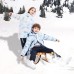 Skechers Down Jacket Gray Starry Sky Snowscape Teenagers 灰色星空雪景, 165