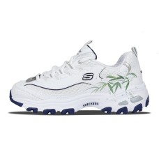 Skechers D'LITES 1.0 Wind Bamboo Anti-Slip Wear-Resistant Low-Top Chunky Sneakers Women's White Green Белый, 36