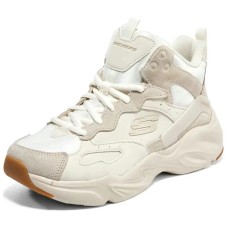 Skechers Stamina Airy Anti-Slip Wear-Resistant High-Top Casual Shoes Women's Khaki White Khaki White, 36