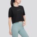 Skechers Regular T Shirt Women's Carbon Black Carbon Black 0018, L