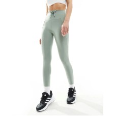 adidas Running essentials 7/8 leggings in green Silver Green, XS