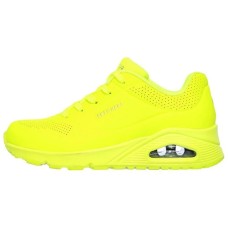 Skechers Uno Cushioning Anti-Slip And Wear-Resistant Low-Top Casual Shoes Women's Neon Yellow 36