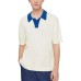 Skechers Polo Shirt Unisex Cream Ecru Cream Beige/00NA, L