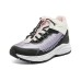 Skechers Waterproof And Wear-resistant Crew Shoes Black Lavender, 35