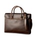 Simple&nature Cow Leather Handbag Shoulder Bag Crossbody Bag Briefcase Medium Size Men's Dark Brown Коричневый
