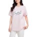 Skechers T Shirt Unisex Chalk Pink White Limestone Pink, S