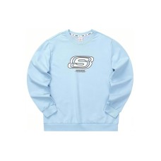 Skechers Colorful Sweatshirt Unisex Air Blue Air Blue/01CQ, L