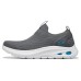 Skechers Breathable Low-Top Casual Shoes Men's Dark Gray Серый, 44