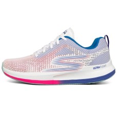 Skechers Go Run Pulse Breathable Low Top Marathon Running Shoes Women's White Multicolor 35