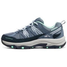 Skechers Trego Cushioning Anti-Slip And Wear-Resistant Low-Top Casual Shoes Women's Gray Blue 39