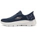 Skechers Go Walk Fle Hands Free Slip-Ins Wear-resistant And Lightweight Low-Top Casual Shoes Women's Blue Сине-розовый, 35