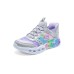 Skechers GIRLS Hands Free Slip Ins Cushioning Wear Resistant Low Top Kids Lifestyle Shoes Silver Multicolor Teenagers Silver/Multi-Colored, 27.5