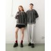COLLUSION Unisex striped crew neck jumper in grey Серый, L