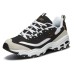 Skechers D'LITES 1.0 Anti Slip Wear Resistant Low Top Chunky Sneakers Men's Black Gold Черный, 45