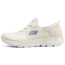 Skechers Cushioning Breathable Low Top Running Shoes Women's Ivory Бежевый, 39