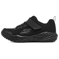 Skechers Girls Cushioned Wear-Resistant Breathable Low-Top Kids' Running Shoes Black Kids' Черный, 27.5
