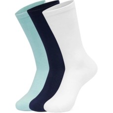 Skechers Mid Calf Socks Unisex 3 Pack 3 Pack (Soft Green+Crown Blue+Bright White/03N0), M