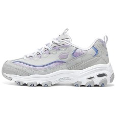 Skechers DLITES Slip Resistant Low Top Chunky Sneakers Women's Light Gray Серый, 36