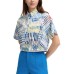 FILA x PENGPIDUZHONGXIN SS24 Shirt Women's All Over Print Повсюду Печать, 2XL