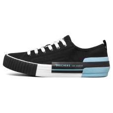 Skechers New Moon Slip-Resistant Cushioning Wear-Resistant Low-Top Skateboard Shoes Women's Black Blue 36