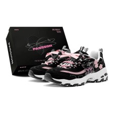 Skechers DLITES Chunky Sneakers Women's Low-Top Pink Черный, 35.5