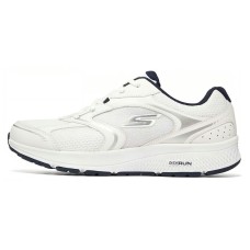 Skechers GO RUN Cushioning, Slip Resistant, And Abrasion Resistant Low Top Running Shoes Men's White Blue 42.5